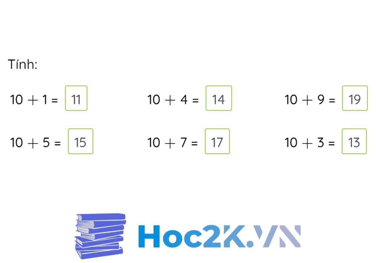 Bài 8: Luyện tập phép cộng (không nhớ) trong phạm vi 20 - Hình 4