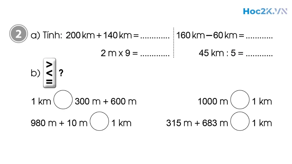 Bài 83: Ki-lô-mét - Hình 3 Bài 83: Ki-lô-mét - Hình 3
