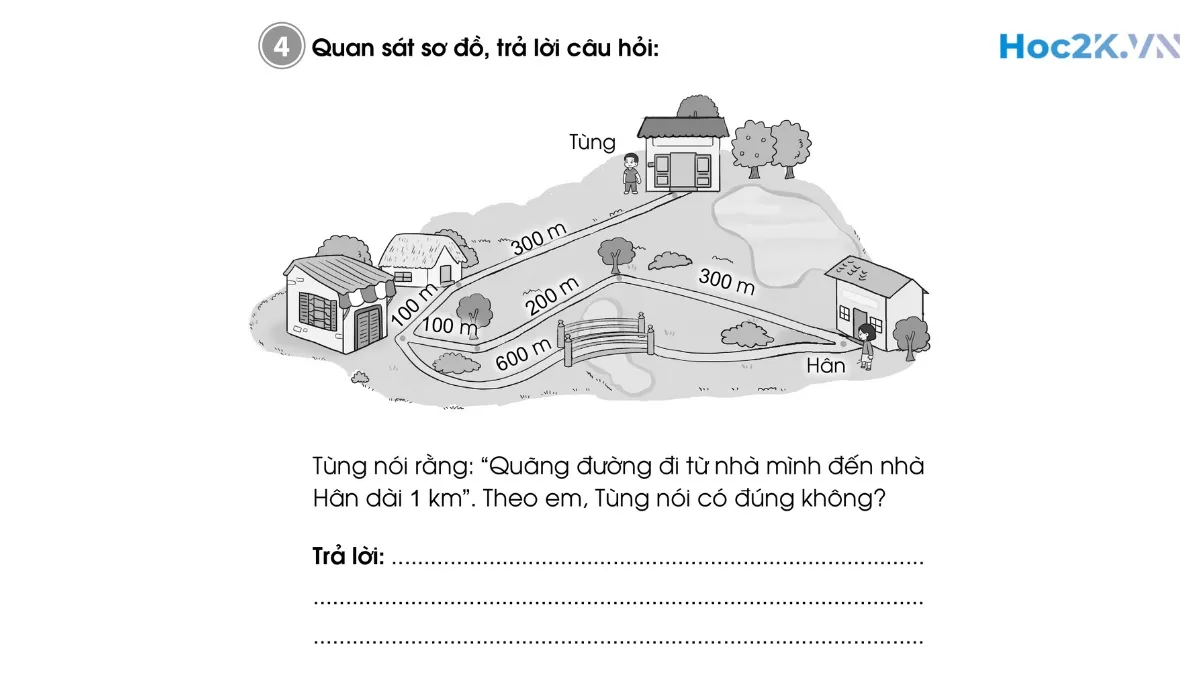 Bài 83: Ki-lô-mét - Hình 7 Bài 83: Ki-lô-mét - Hình 7