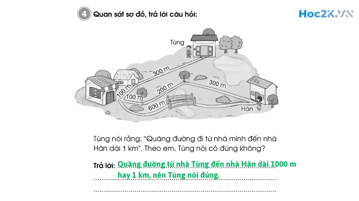 Bài 83: Ki-lô-mét - Hình 8 Bài 83: Ki-lô-mét - Hình 8
