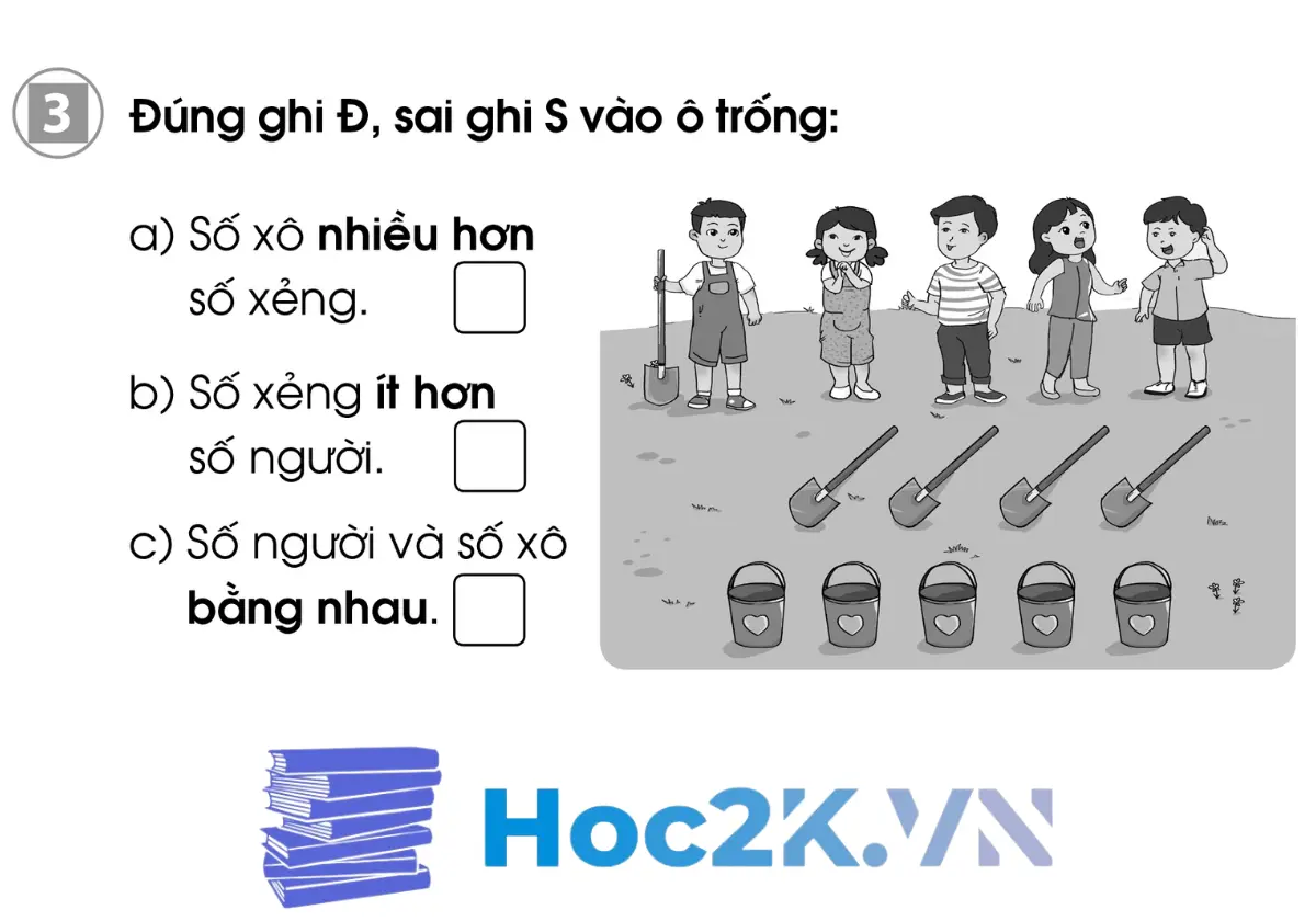 Bài 9: Nhiều hơn - Ít hơn - Bằng nhau - Hình 5