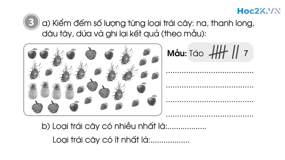 Bài 90: Thu thập - Kiểm đếm - Hình 5 Bài 90: Thu thập - Kiểm đếm - Hình 5