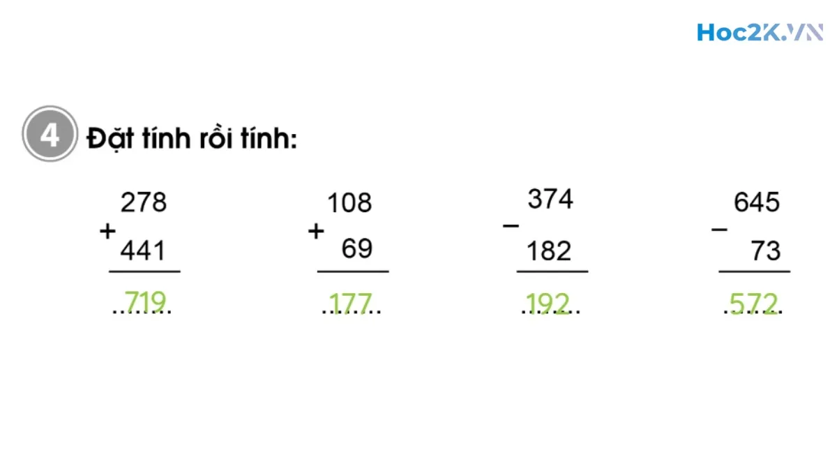 Bài 95: Ôn tập về số và phép tính trong phạm vi 1000 - Hình 8 Bài 95: Ôn tập về số và phép tính trong phạm vi 1000 - Hình 8