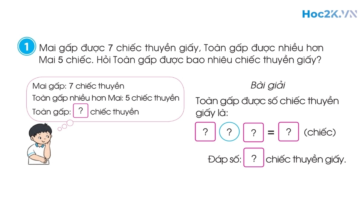 Bài toán liên quan đến phép cộng, phép trừ (tiếp theo) - Hình 1 Bài toán liên quan đến phép cộng, phép trừ (tiếp theo) - Hình 1