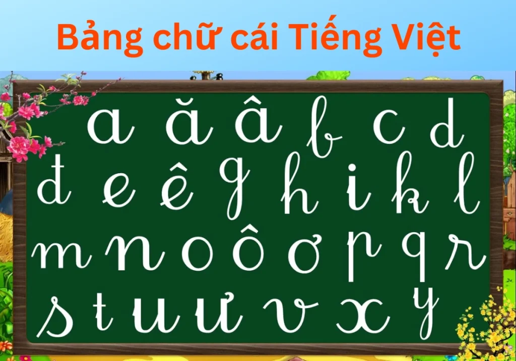 Bảng chữ cái Tiếng Việt in thường