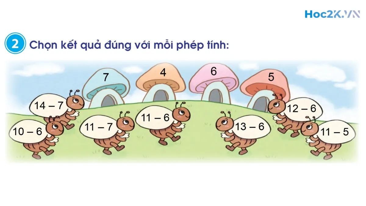 Bảng trừ (có nhớ) trong phạm vi 20 - Hình 3 Bảng trừ (có nhớ) trong phạm vi 20 - Hình 3