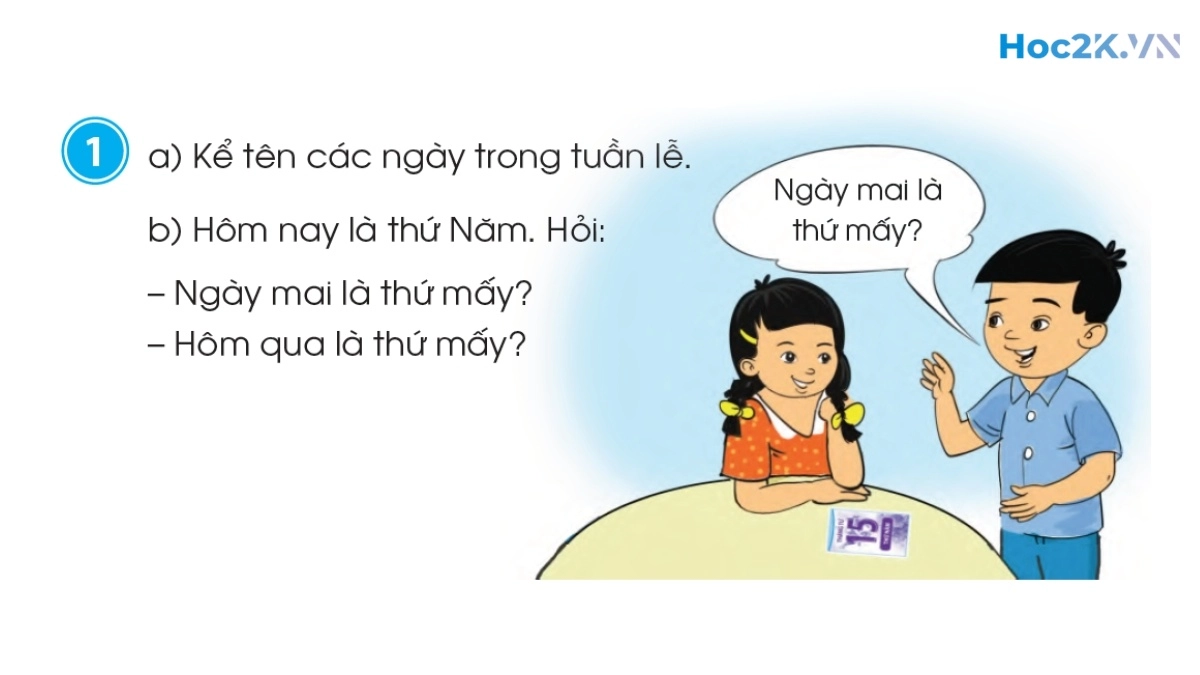Các ngày trong tuần lễ - Hình 1 Các ngày trong tuần lễ - Hình 1