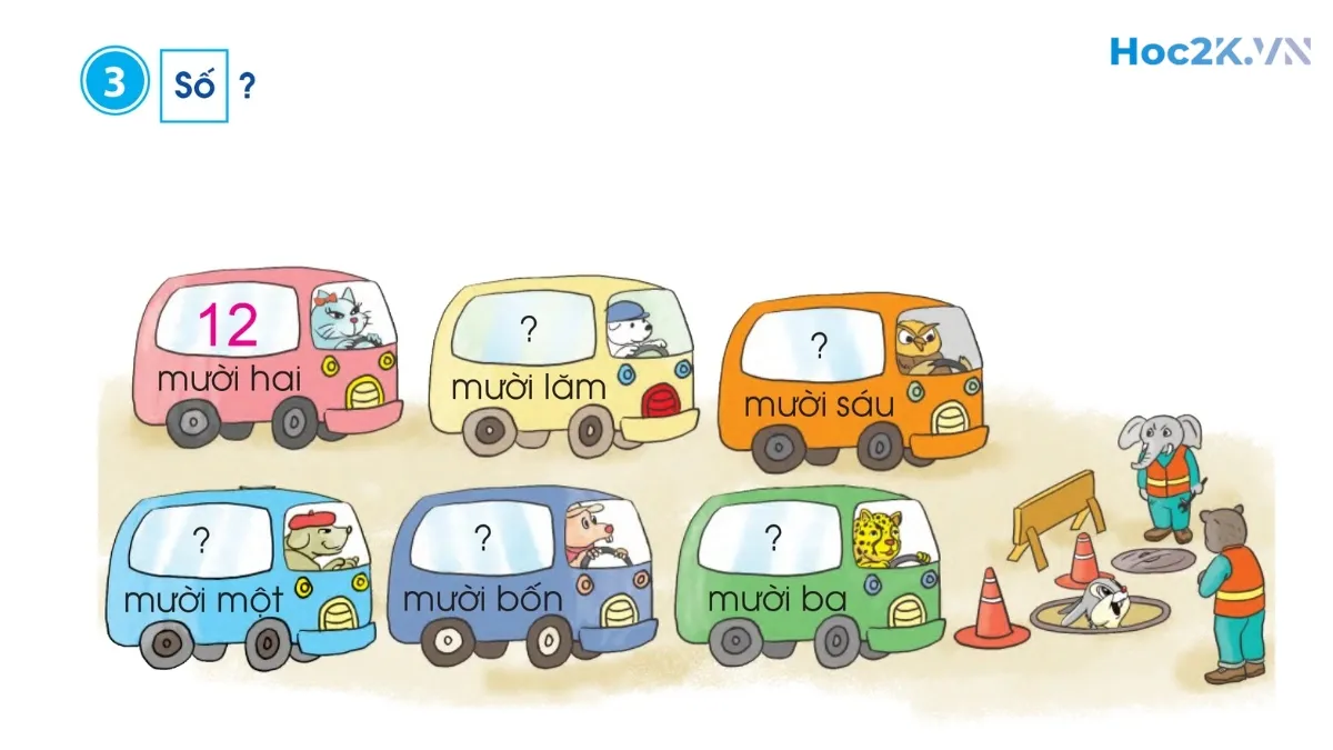 Các số 11, 12, 13, 14, 15, 16 - Hình 5 Các số 11, 12, 13, 14, 15, 16 - Hình 5