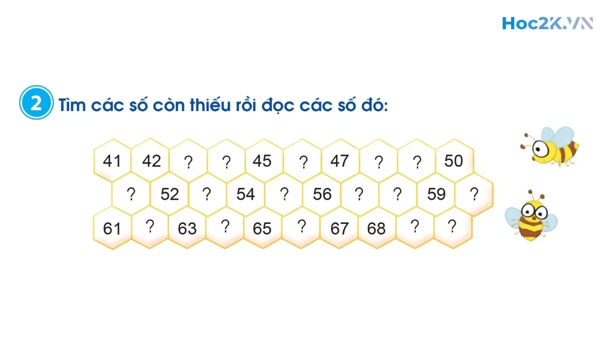 Các số có hai chữ số (từ 41 đến 70) - Hình 3 Các số có hai chữ số (từ 41 đến 70) - Hình 3