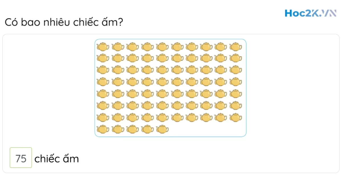 Các số có hai chữ số (từ 71 đến 99) - Hình 8 Các số có hai chữ số (từ 71 đến 99) - Hình 8