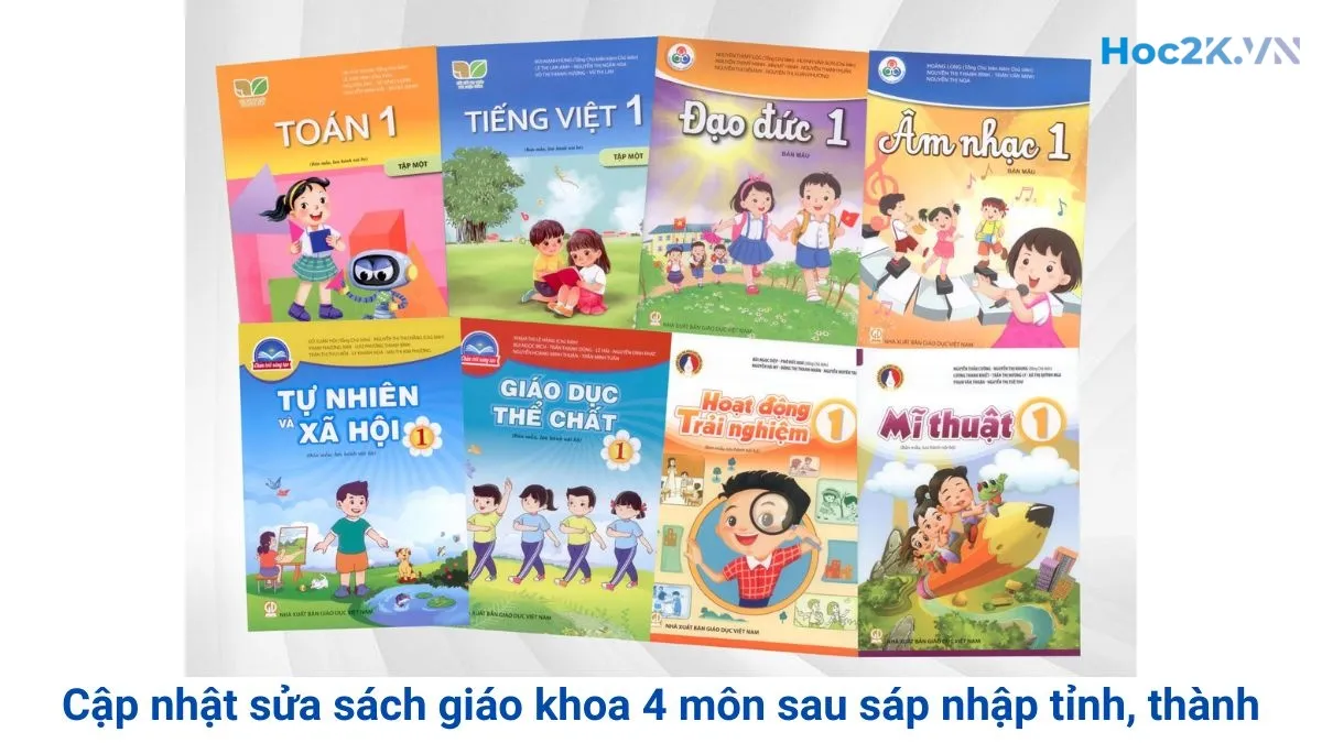 Cập nhật sửa sách giáo khoa 4 môn sau sáp nhập tỉnh, thành