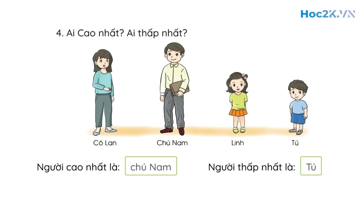 Dài hơn - Ngắn hơn - Hình 8 Dài hơn - Ngắn hơn - Hình 8