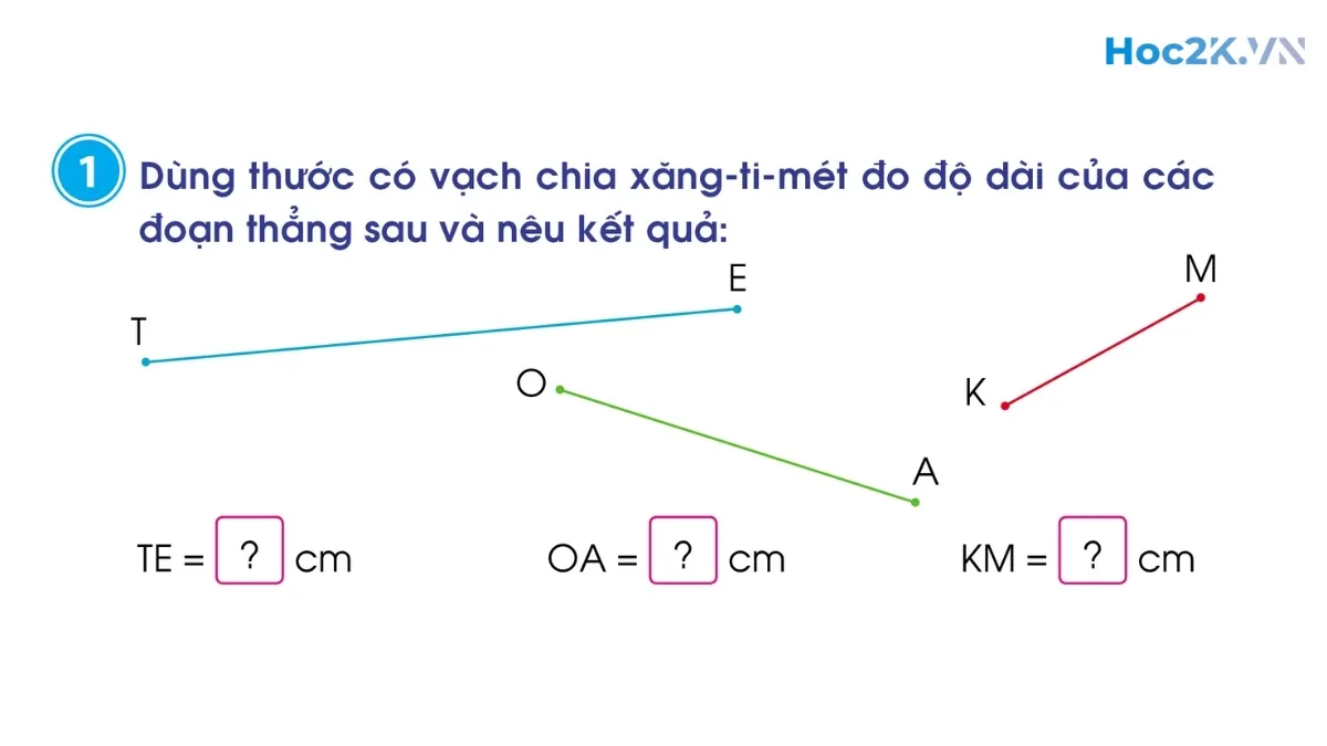 Độ dài đoạn thẳng – Độ dài đường gấp khúc - Hình 1