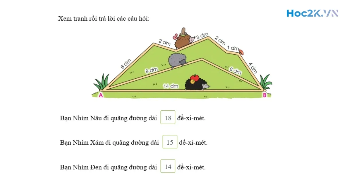 Độ dài đoạn thẳng – Độ dài đường gấp khúc - Hình 9