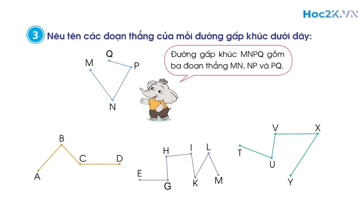Đường thẳng – Đường cong – Đường gấp khúc - Hình 5 Đường thẳng – Đường cong – Đường gấp khúc - Hình 5