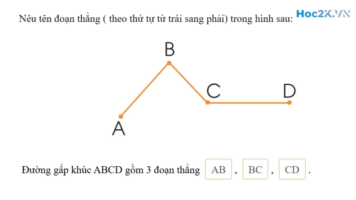 Đường thẳng – Đường cong – Đường gấp khúc - Hình 6 Đường thẳng – Đường cong – Đường gấp khúc - Hình 6