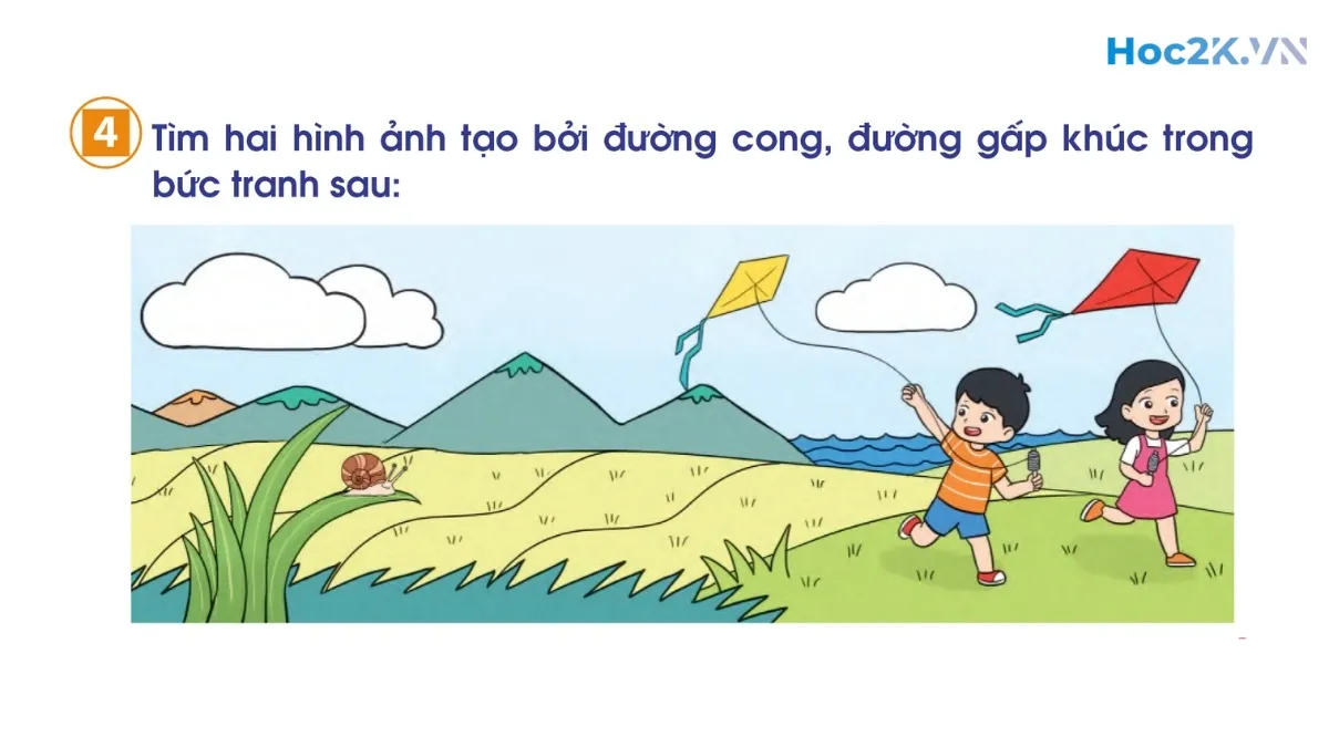 Đường thẳng – Đường cong – Đường gấp khúc - Hình 9 Đường thẳng – Đường cong – Đường gấp khúc - Hình 9