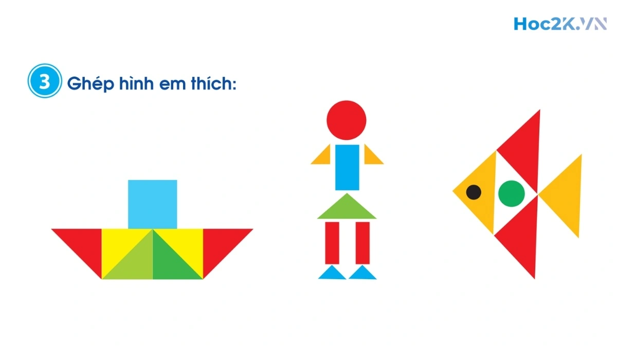 Hình vuông - hình tròn, hình tam giác - hình chữ nhật - Hình 5