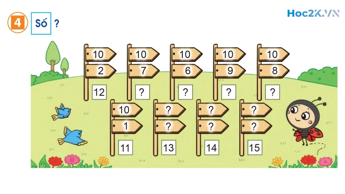 Luyện tập phép cộng (không nhớ) trong phạm vi 20 - Hình 7 Luyện tập phép cộng (không nhớ) trong phạm vi 20 - Hình 7