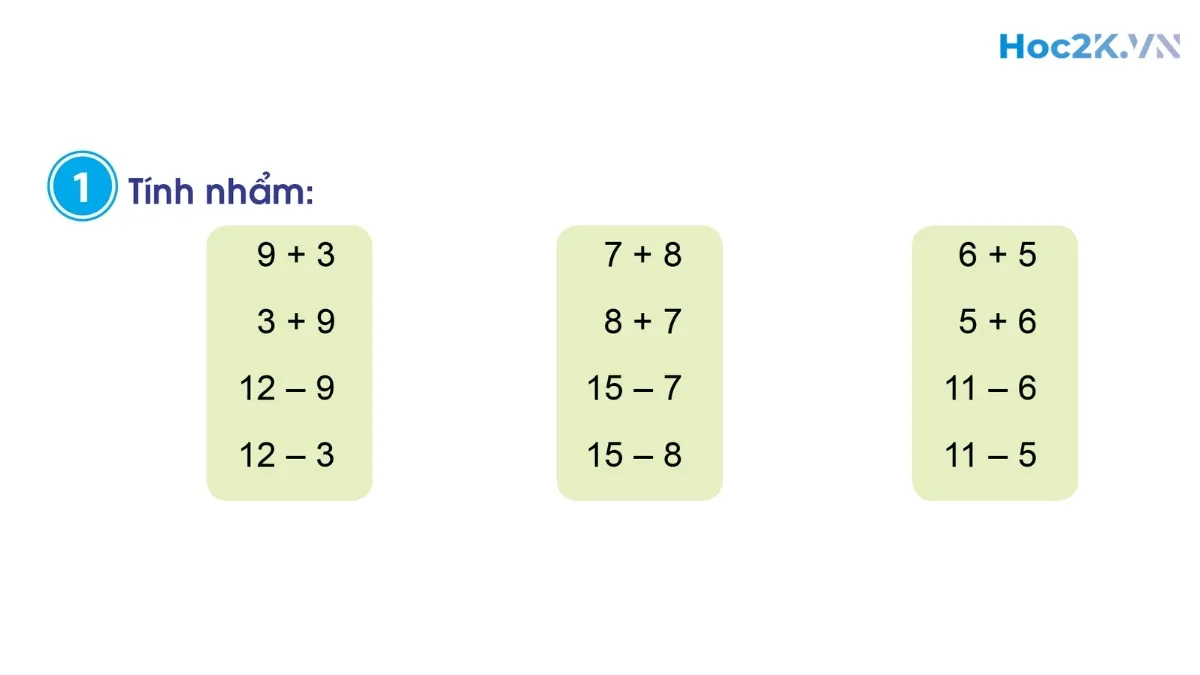 Ôn tập về phép cộng, phép trừ trong phạm vi 20 - Hình 1
