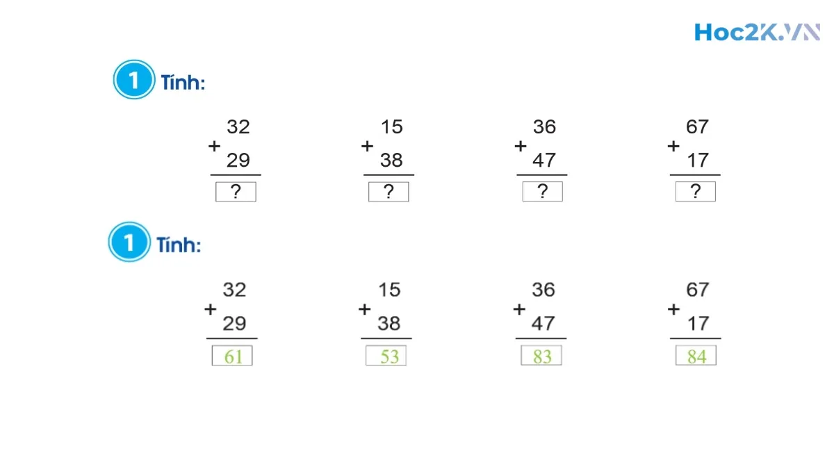 Phép cộng (có nhớ) trong phạm vi 100 - Hình 2