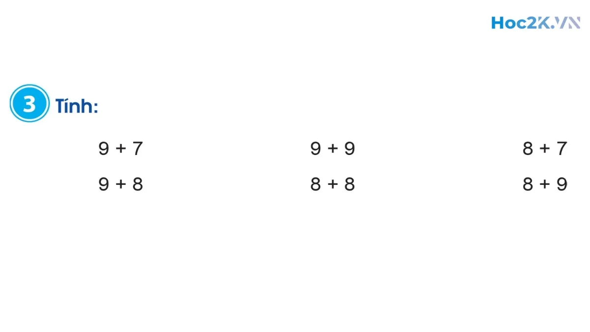 Phép cộng (có nhớ) trong phạm vi 20 (tiếp theo) - Hình 5 Phép cộng (có nhớ) trong phạm vi 20 (tiếp theo) - Hình 5