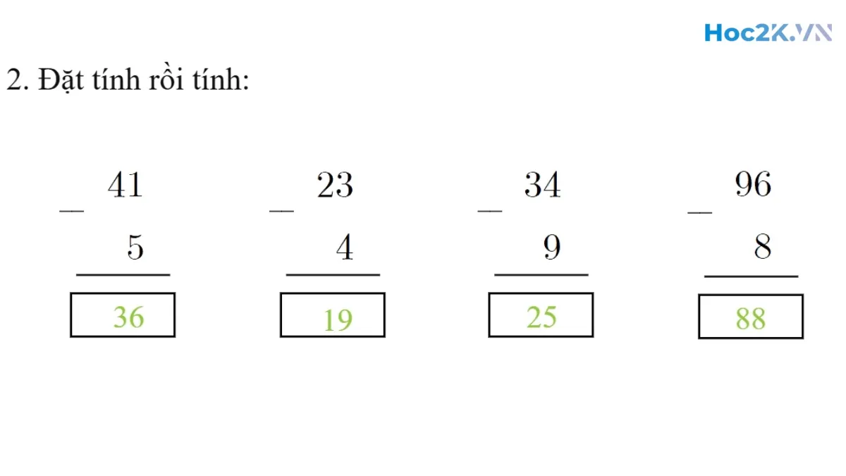 Phép trừ (có nhớ) trong phạm vi 100 (tiếp theo) - Hình 4