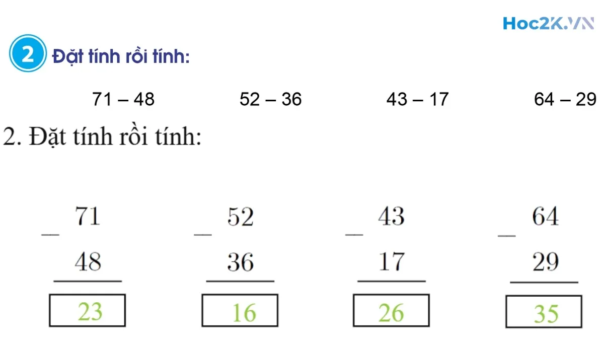 Phép trừ (có nhớ) trong phạm vi 100 - Hình 4 Phép trừ (có nhớ) trong phạm vi 100 - Hình 4