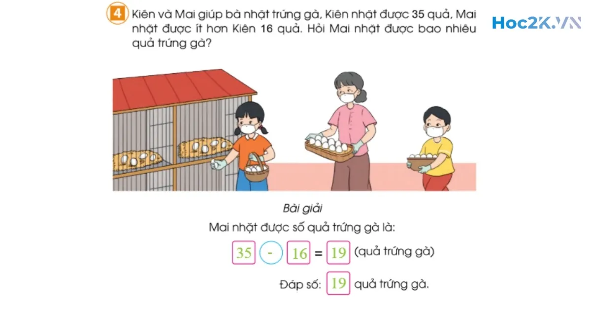 Phép trừ (có nhớ) trong phạm vi 100 - Hình 8 Phép trừ (có nhớ) trong phạm vi 100 - Hình 8