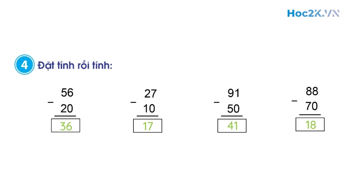 Phép trừ dạng 27-4, 63-40 - Hình 8 Phép trừ dạng 27-4, 63-40 - Hình 8