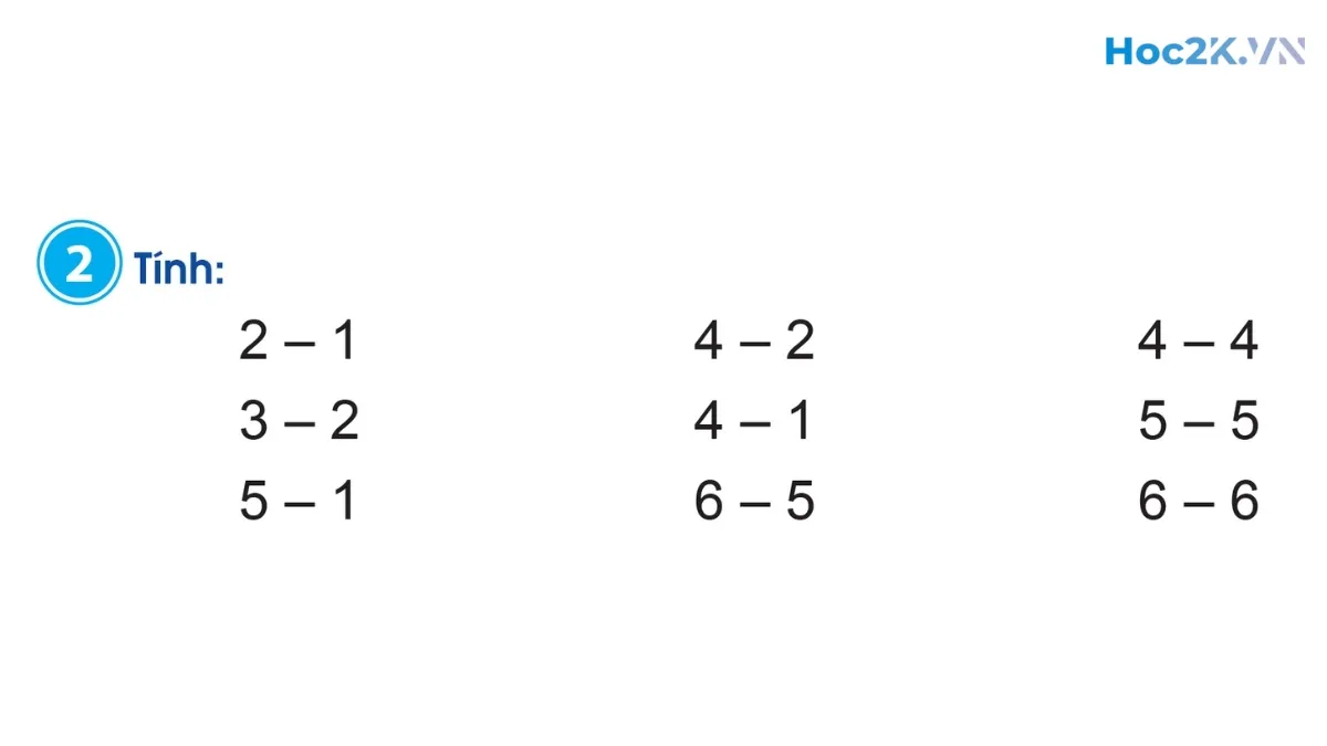 Phép trừ trong phạm vi 6 - Dấu trừ - Hình 3