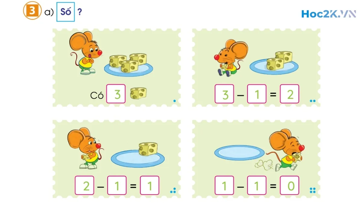 Phép trừ trong phạm vi 6 - Dấu trừ - Hình 6