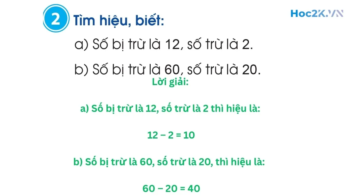 Số bị trừ – Số trừ – Hiệu - Hình 4 Số bị trừ – Số trừ – Hiệu - Hình 4